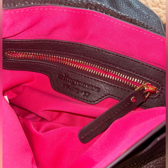 NWOT Arlington Milne Zara Saddle Bag in Purple/Plum, Gold Hardware, Pink Lining - Picture 7 of 12